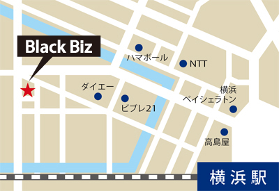 ブラックビズ横浜南幸店・地図