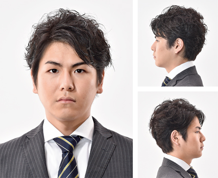 【 ヘアカット × パーマ 】無造作なパーマ感にツヤをプラス 脱力系アップバング